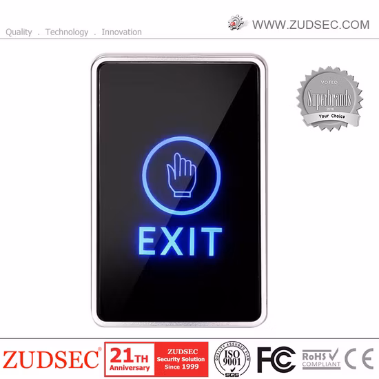 Bouton de sortie de déverrouillage de porte à écran tactile avec lumière LED